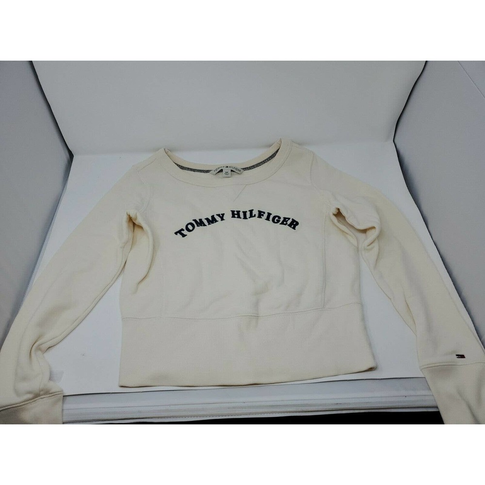 Tommy Hilfiger Womens Sweater Crewneck Size Small/Petite Cream Colored